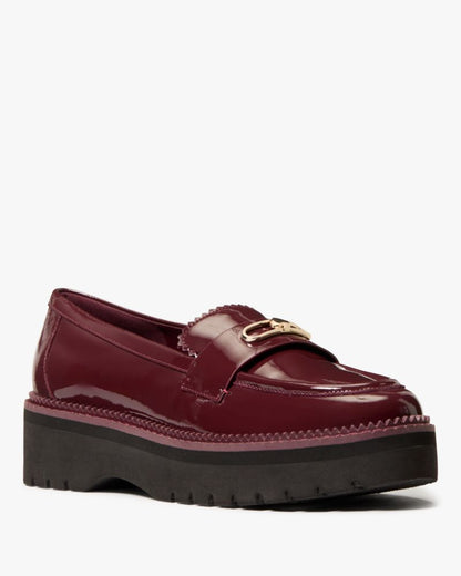 Katespade Hallie Lug Loafer Dark Merlot