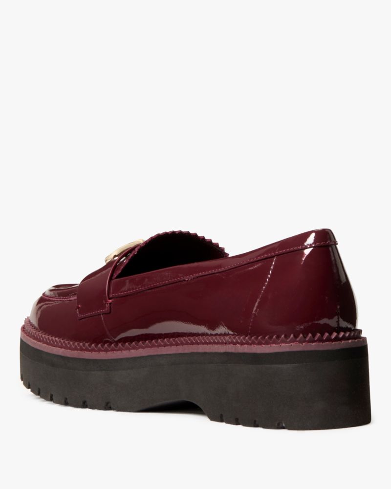 Katespade Hallie Lug Loafer Dark Merlot