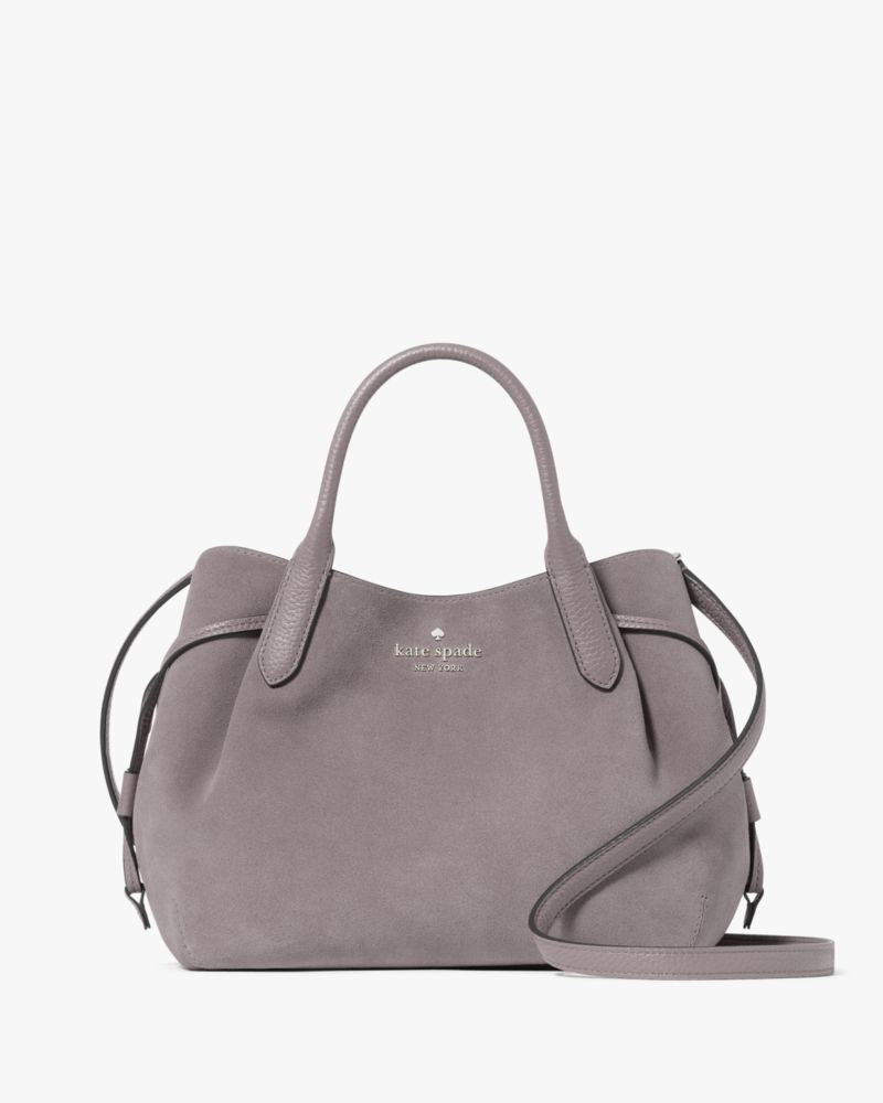 KateSpade Dumpling Suede Small Satchel Hare Grey