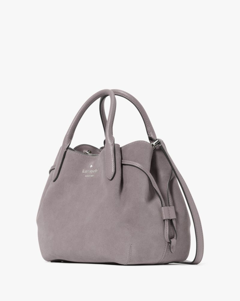 KateSpade Dumpling Suede Small Satchel Hare Grey