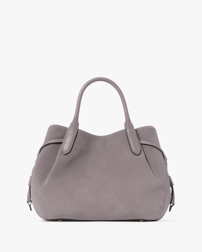KateSpade Dumpling Suede Small Satchel Hare Grey