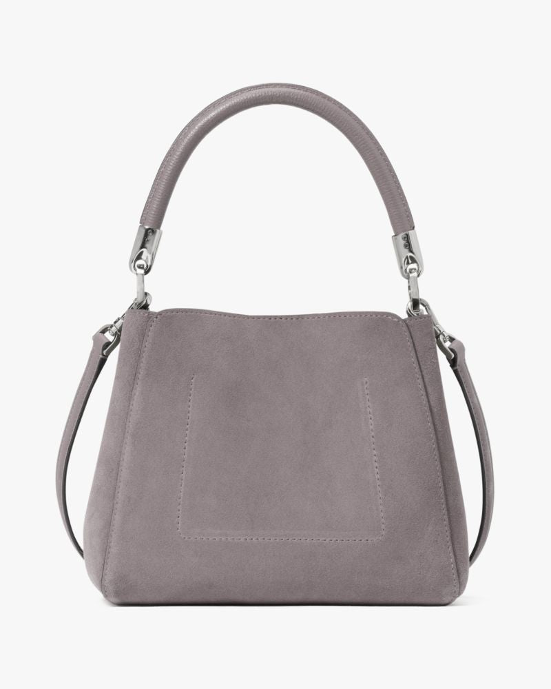 KateSpade Phoebe Suede Small Top Handle Satchel Hare Grey