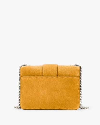 KateSpade Phoebe Suede Turnlock Mini Flap Crossbody Squash Blossom