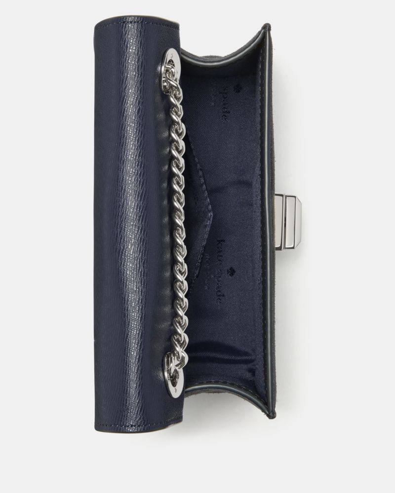 KateSpade Phoebe Suede Turnlock Mini Flap Crossbody Blazer Blue