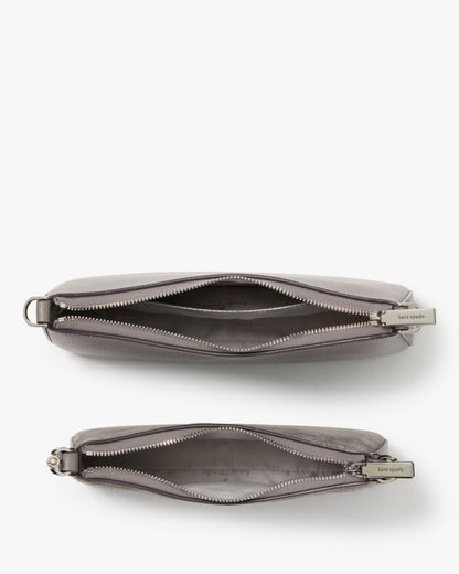 KateSpade Duet Suede Small Crossbody Hare Grey