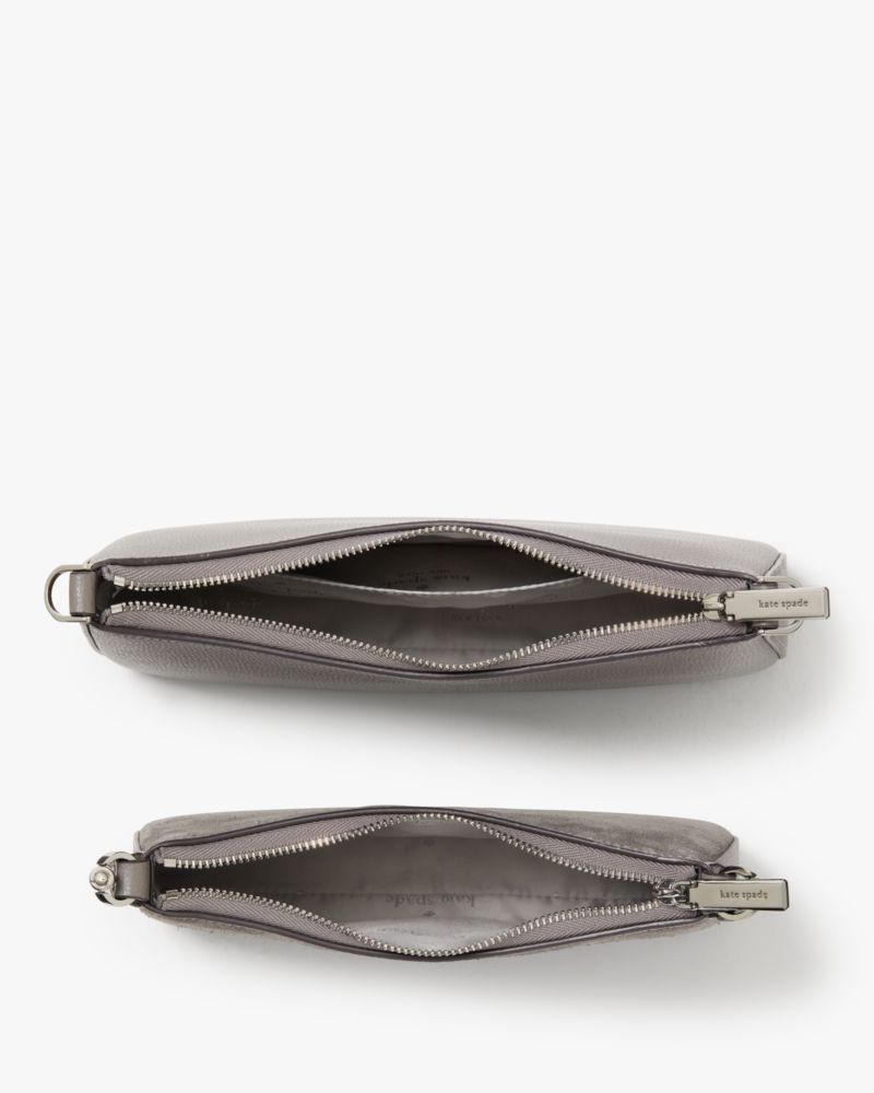 KateSpade Duet Suede Small Crossbody Hare Grey