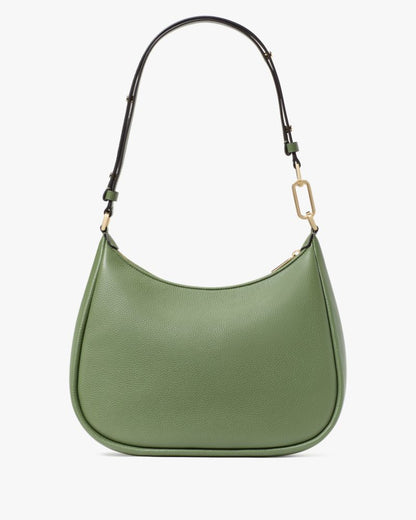 KateSpade Kayla Woven Leather Large Shoulder Bag Cedar Stand