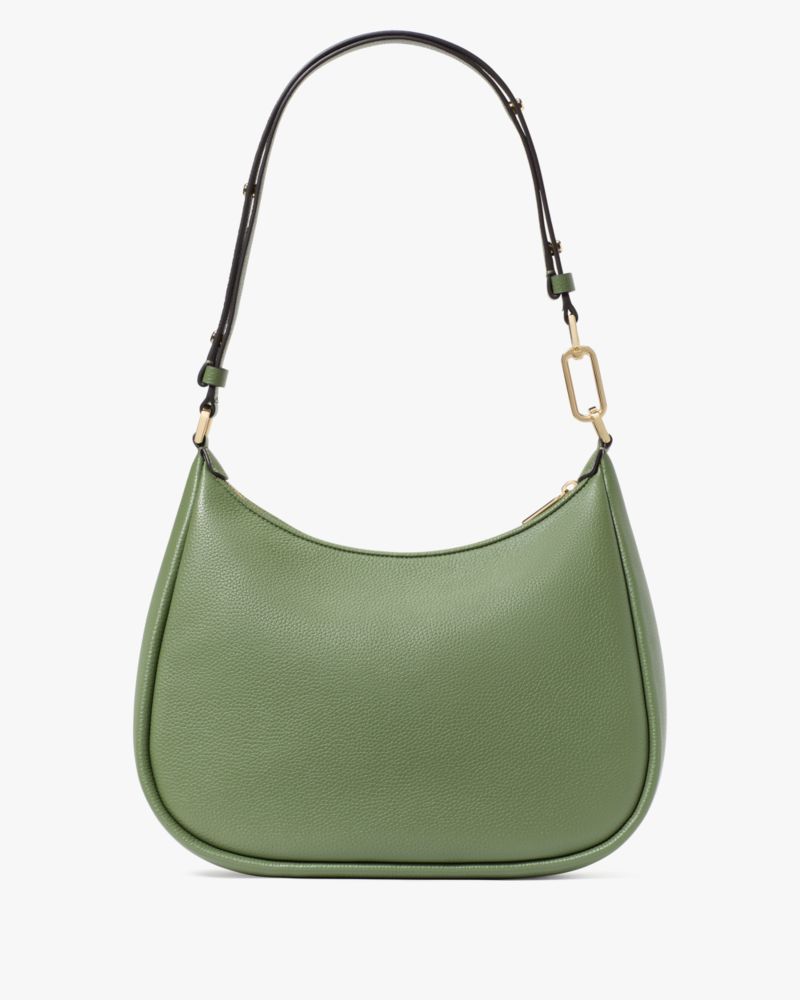 KateSpade Kayla Woven Leather Large Shoulder Bag Cedar Stand