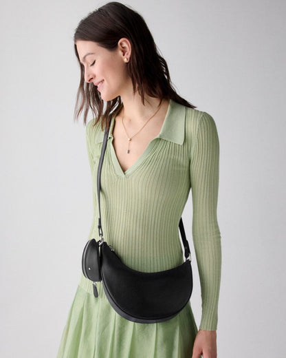 KateSpade Duo Crossbody Bag Black Silver