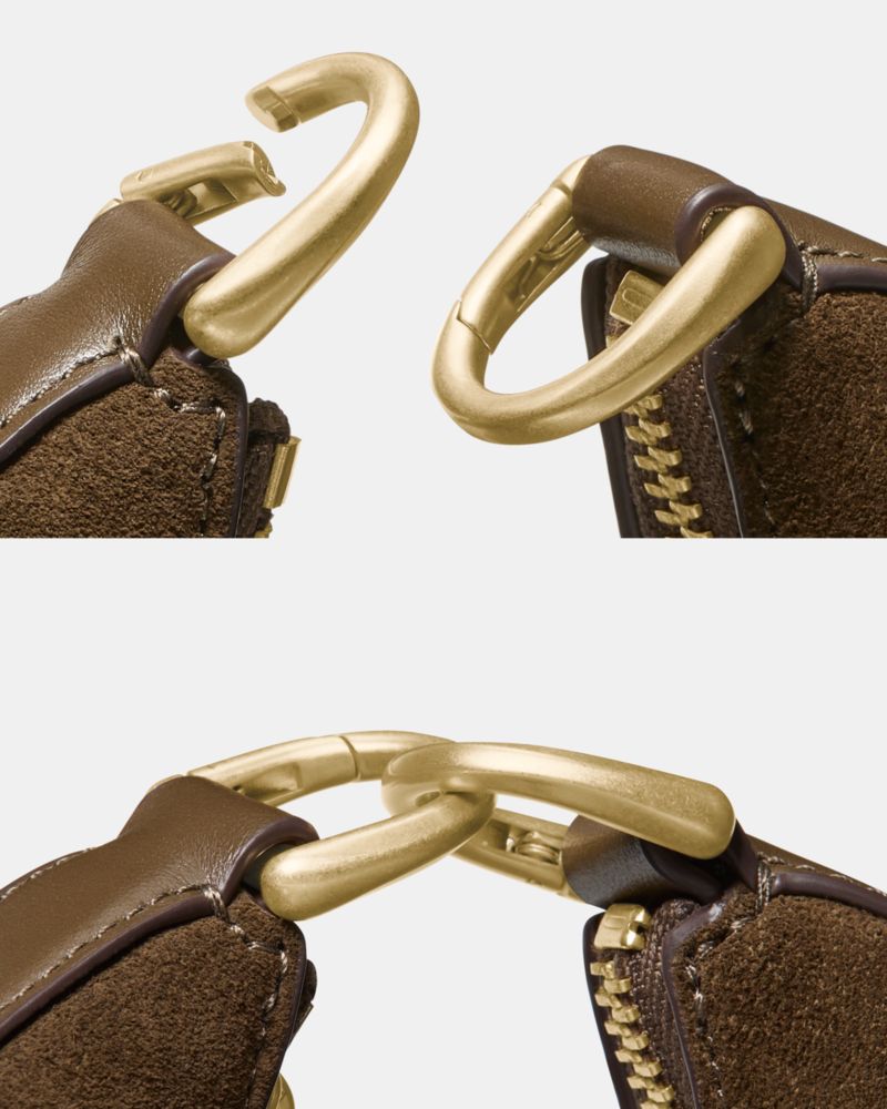 KateSpade Duo Suede Crossbody Bag Burnt Sage