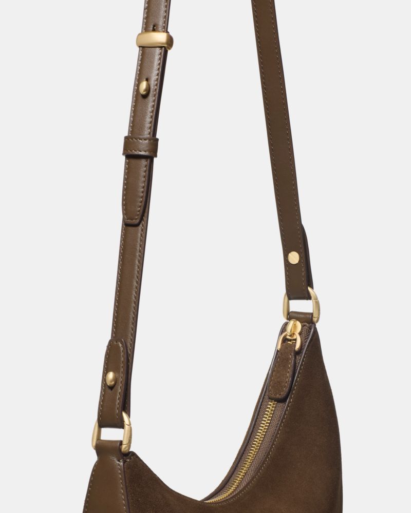 KateSpade Duo Suede Crossbody Bag Burnt Sage