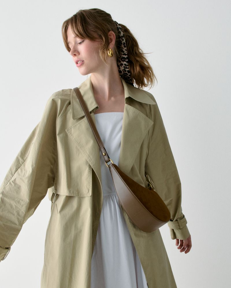 KateSpade Duo Suede Crossbody Burnt Sage