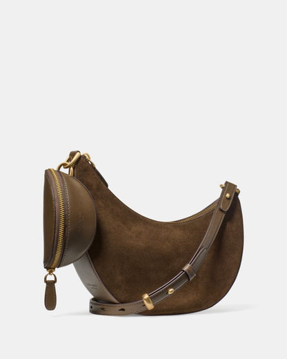 KateSpade Duo Suede Crossbody Bag Burnt Sage