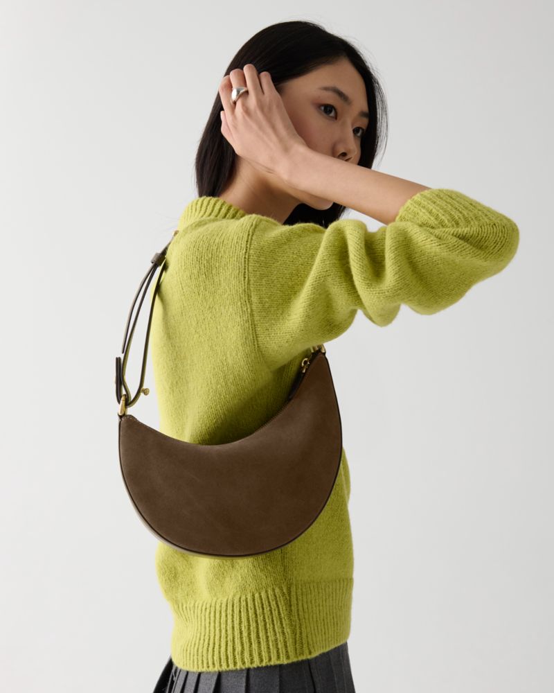 KateSpade Duo Suede Crossbody Bag Burnt Sage