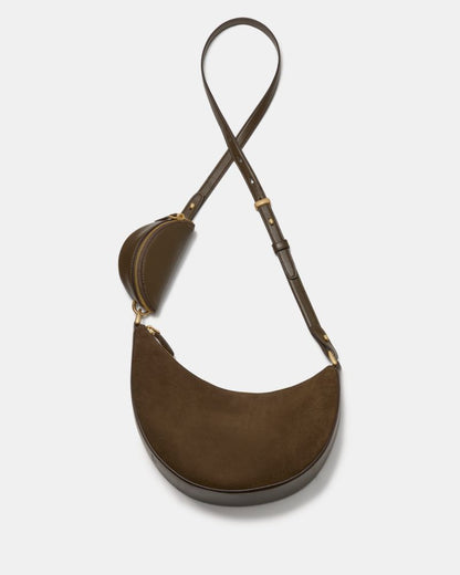 KateSpade Duo Suede Crossbody Burnt Sage