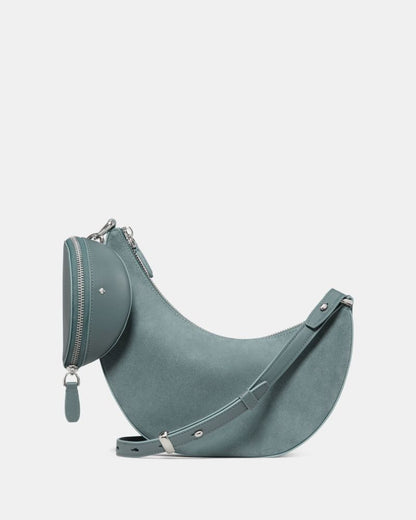 KateSpade Duo Suede Crossbody Bag Dark English Sea