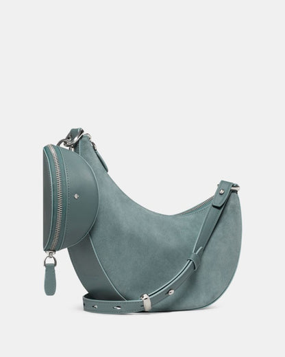 KateSpade Duo Suede Crossbody Bag Dark English Sea
