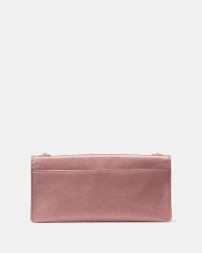 KateSpade Deco Glazed Leather Soft Shoulder Bag Dusk Rose