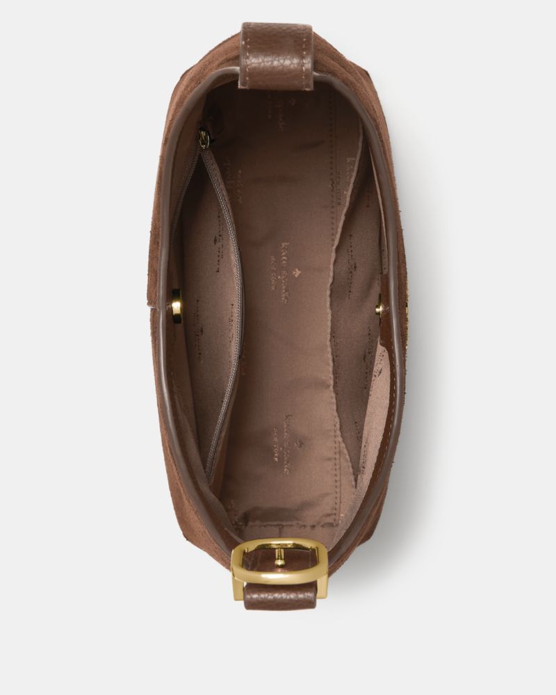 KateSpade 454 Suede Small Shoulder Bag Hot Fudge