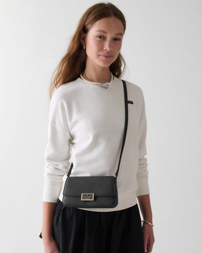 KateSpade Reegan Mini Flap Crossbody Black