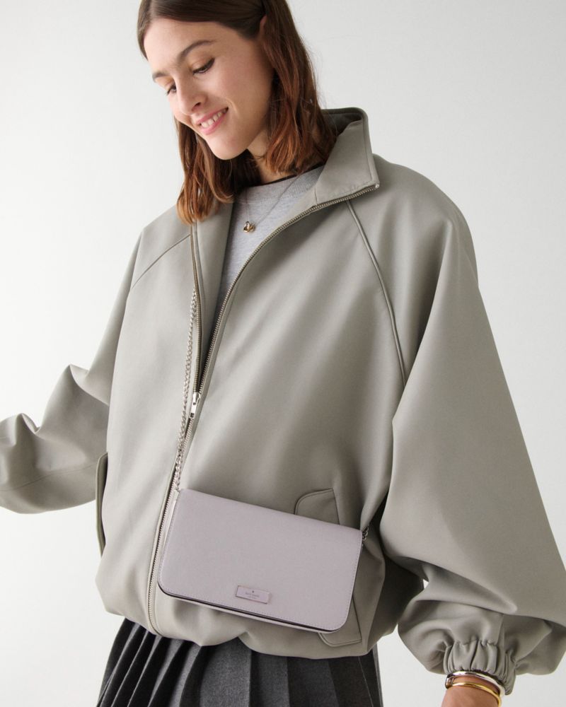 KateSpade Bridget Crinkle Patent Mini Crossbody Lilac Moonlight