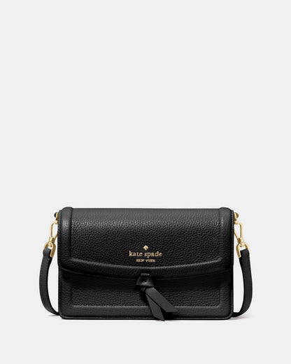 KateSpade Knott Mini Flap Crossbody Black