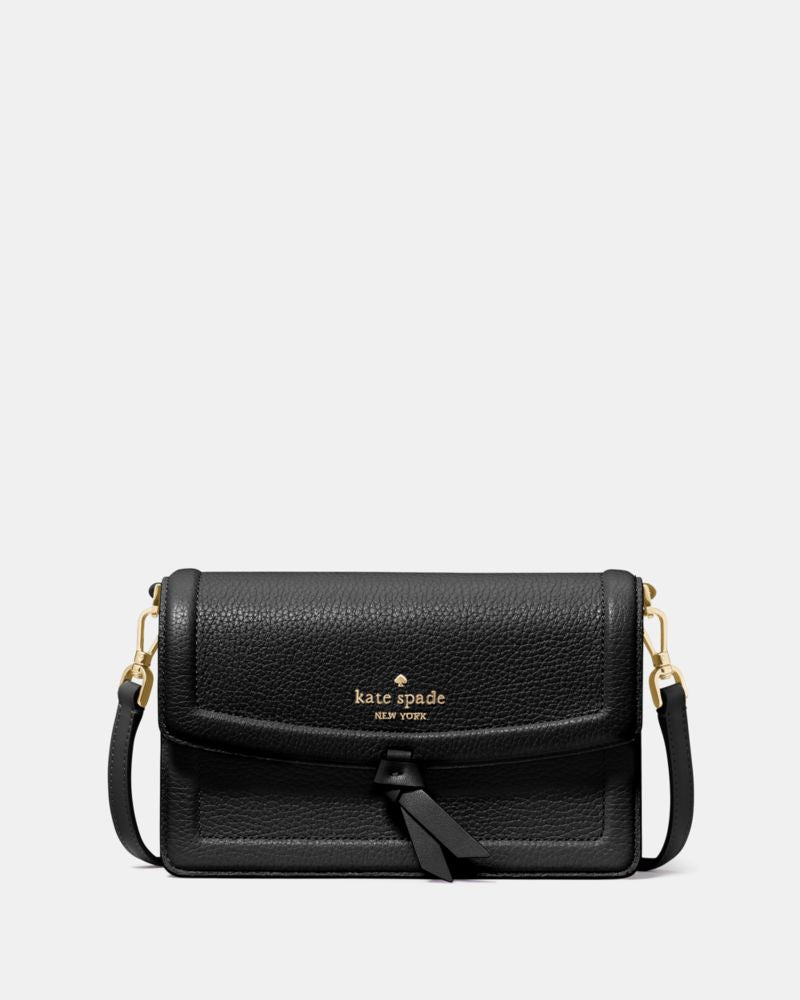 KateSpade Knott Mini Flap Crossbody Black