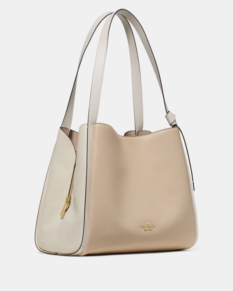 KateSpade Knott Colorblock Large Carryall Light Cream Multi