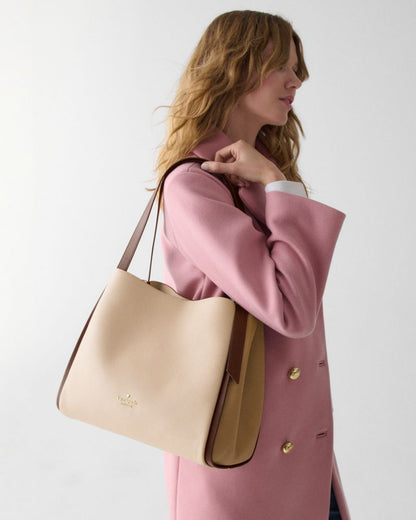 KateSpade Knott Colorblock Large Carryall Milk Glass Multi