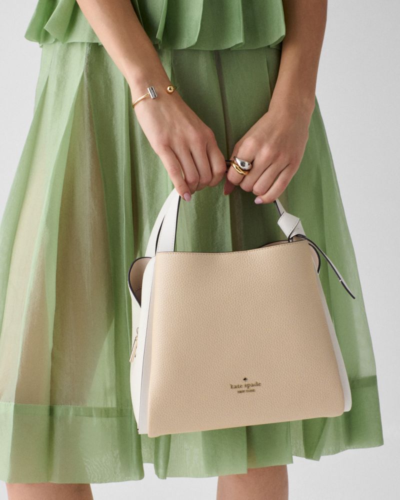 KateSpade Knott Colorblock Convertible Carryall Light Cream Multi