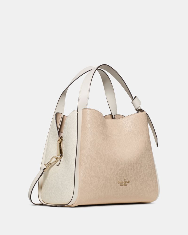 KateSpade Knott Colorblock Convertible Carryall Light Cream Multi