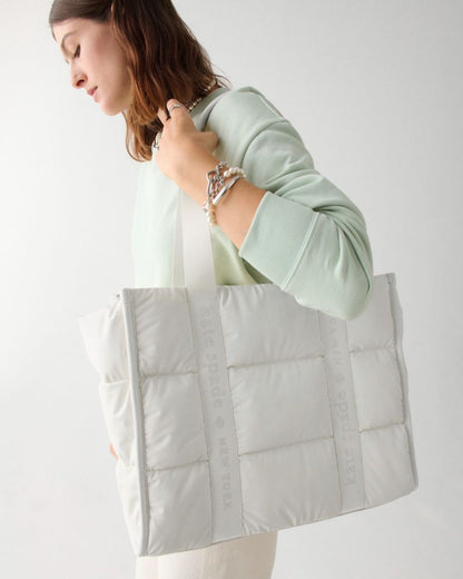 KateSpade Kip Puffy Large Tote Optic White