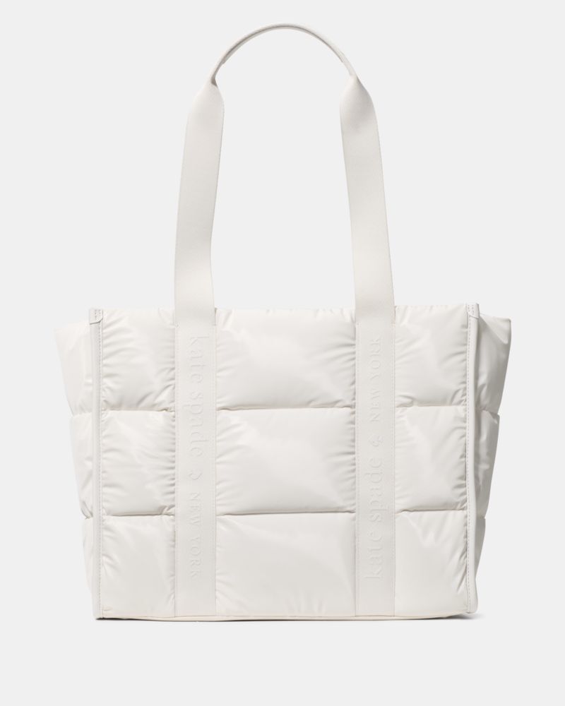 KateSpade Kip Puffy Large Tote Optic White