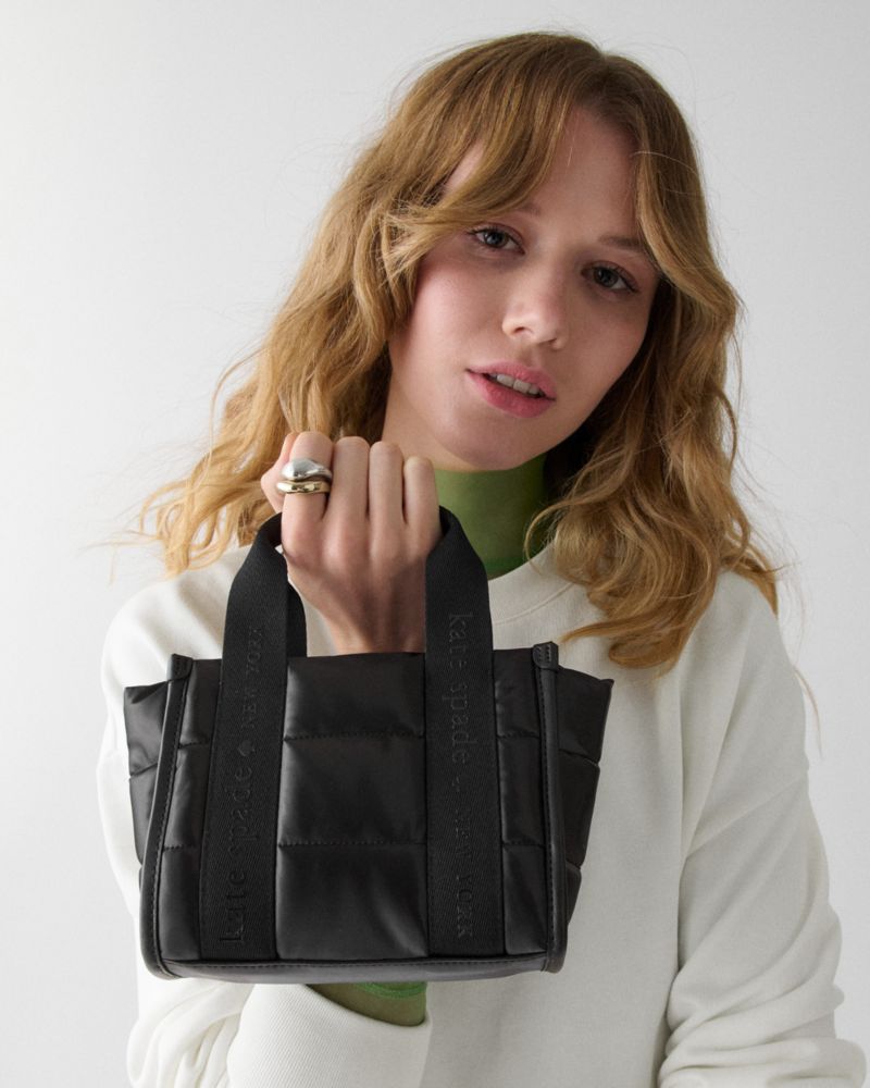 KateSpade Kip Puffy Mini Tote Black
