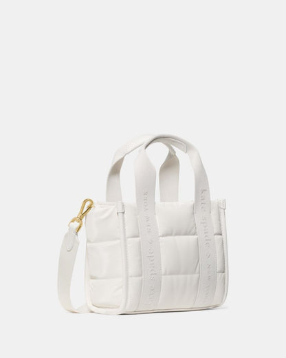 KateSpade Kip Puffy Mini Tote Optic White