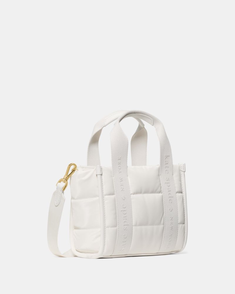 KateSpade Kip Puffy Mini Tote Optic White
