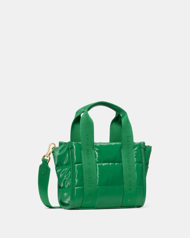 KateSpade Kip Puffy Mini Tote Green Bean