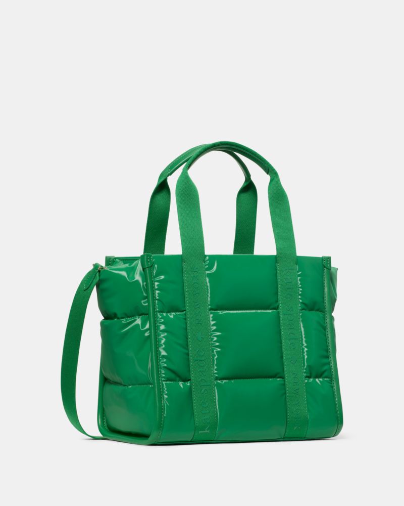 KateSpade Kip Puffy Small Tote Green Bean