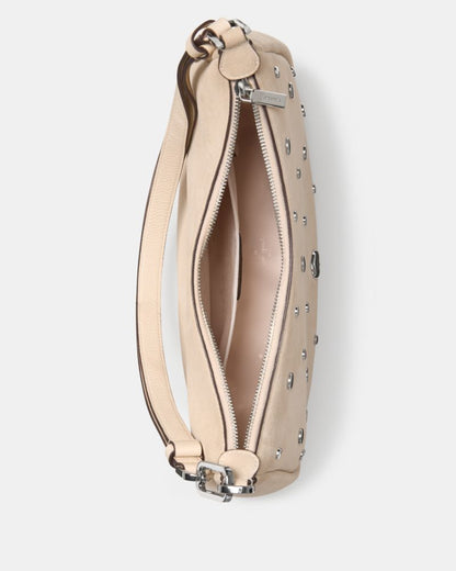 KateSpade Kayla Suede Studs Large Shoulder Bag Milk Glass