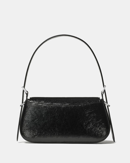 KateSpade Bridget Shiny Leather Small Flap Shoulder Black