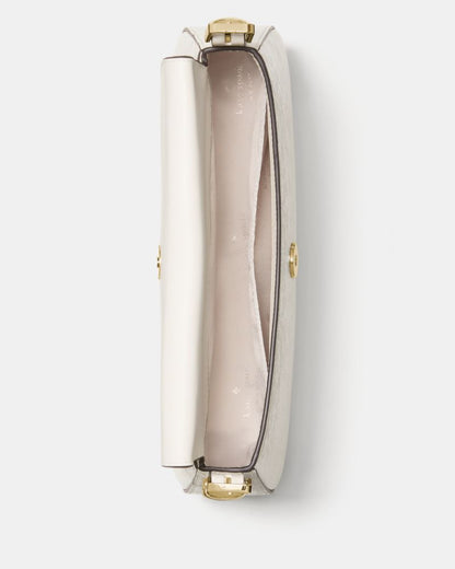 KateSpade Bridget Shiny Leather Small Flap Shoulder Meringue