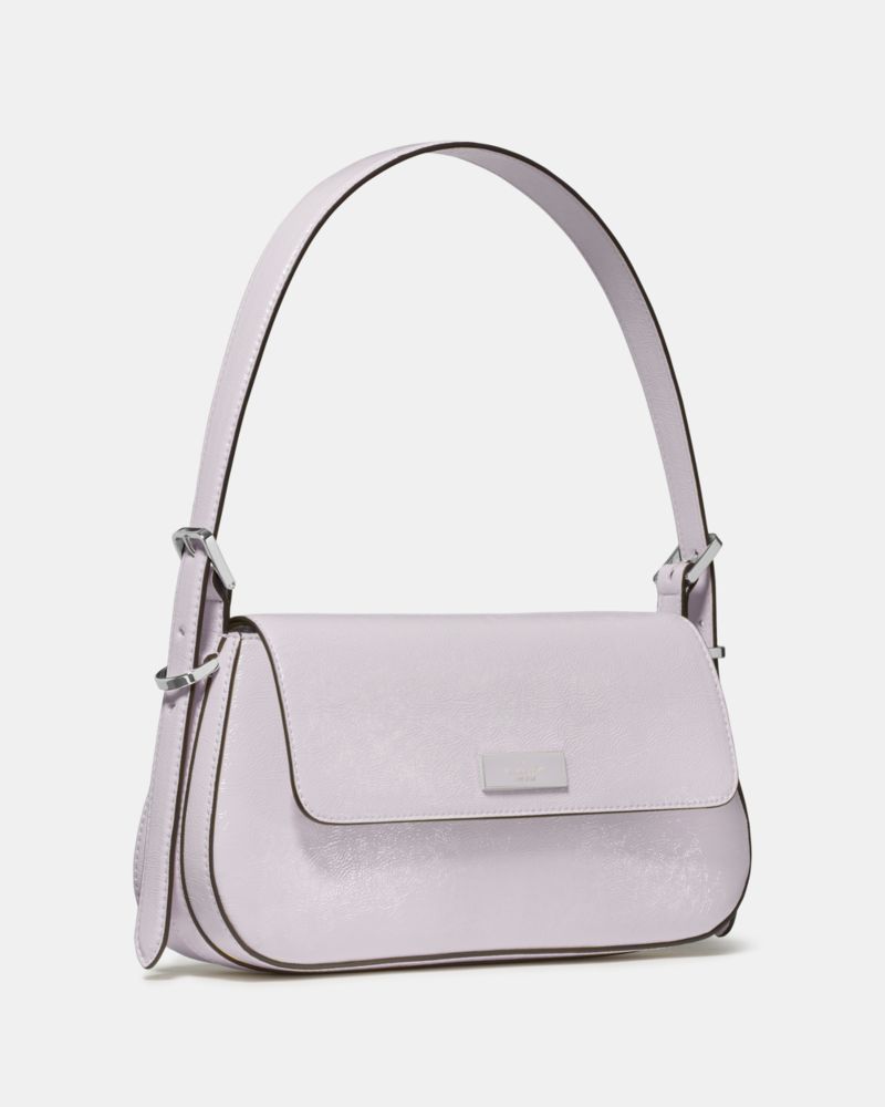 KateSpade Bridget Shiny Leather Small Flap Shoulder Lilac Moonlight