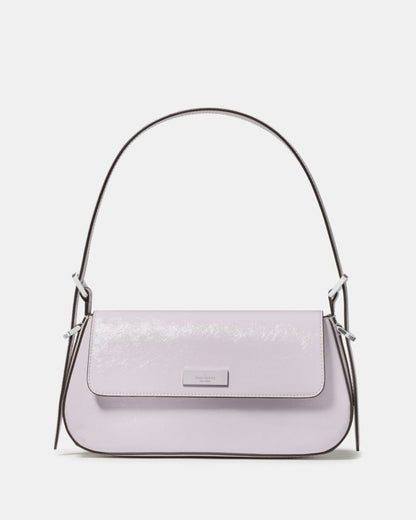 KateSpade Bridget Shiny Leather Small Flap Shoulder Lilac Moonlight