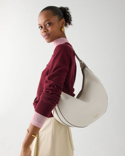 KateSpade Nova Large Crescent Shoulder Bag Meringue