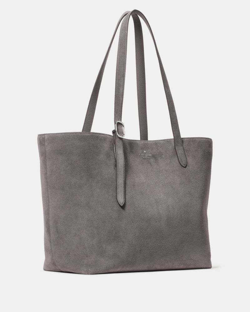 KateSpade 454 Suede Large Tote Hare Grey
