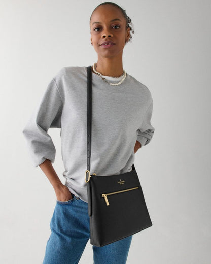 KateSpade 454 Large Swingpack Buckle Crossbody Black