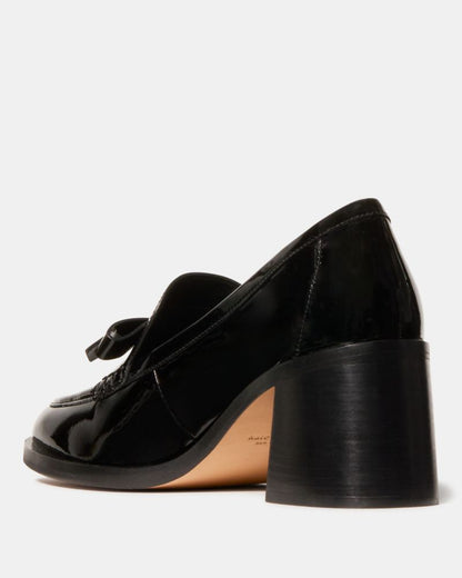 Katespade Deco Bow Heeled Loafer Black