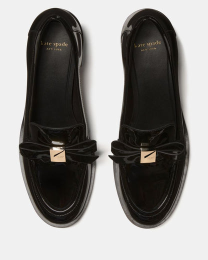 Katespade Deco Bow Heeled Loafer Black