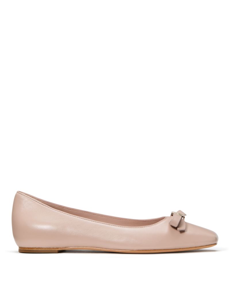 Katespade Deco Bow Flat Pale Vellum