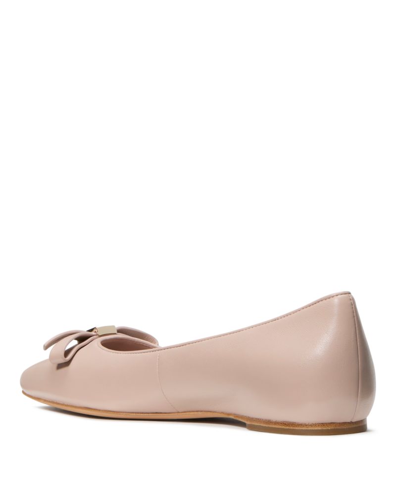 Katespade Deco Bow Flat Pale Vellum